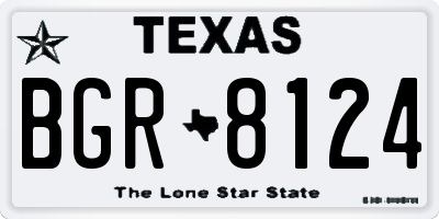 TX license plate BGR8124