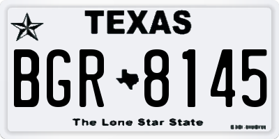 TX license plate BGR8145