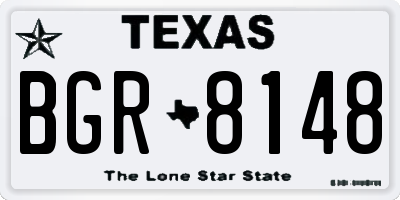 TX license plate BGR8148