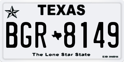 TX license plate BGR8149