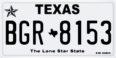 TX license plate BGR8153