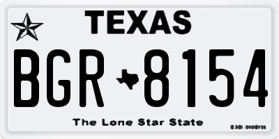 TX license plate BGR8154