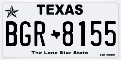 TX license plate BGR8155