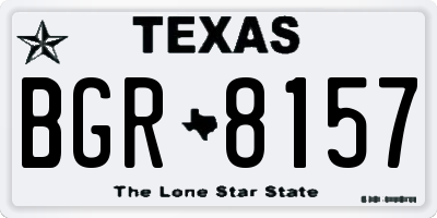 TX license plate BGR8157