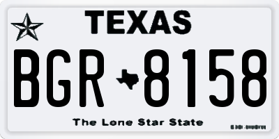 TX license plate BGR8158