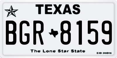 TX license plate BGR8159