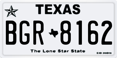 TX license plate BGR8162