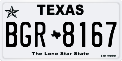 TX license plate BGR8167