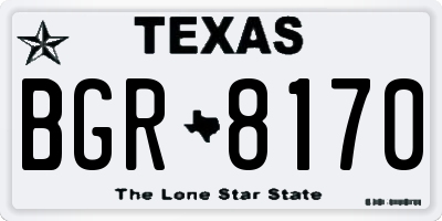 TX license plate BGR8170