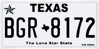 TX license plate BGR8172