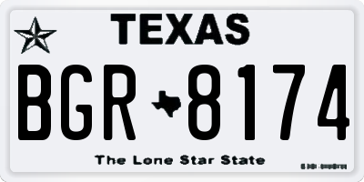 TX license plate BGR8174