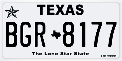 TX license plate BGR8177