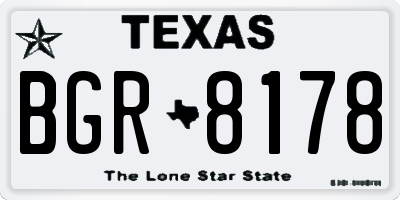 TX license plate BGR8178