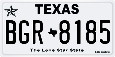 TX license plate BGR8185