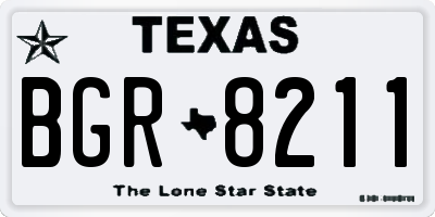 TX license plate BGR8211