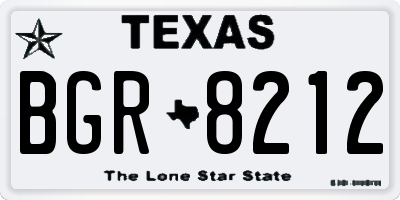 TX license plate BGR8212
