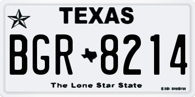 TX license plate BGR8214