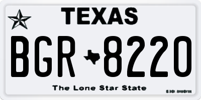 TX license plate BGR8220