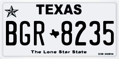 TX license plate BGR8235