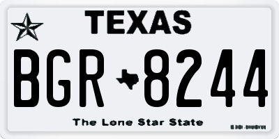TX license plate BGR8244
