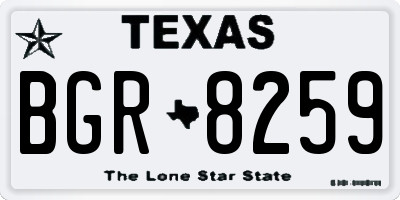 TX license plate BGR8259