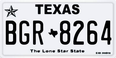 TX license plate BGR8264