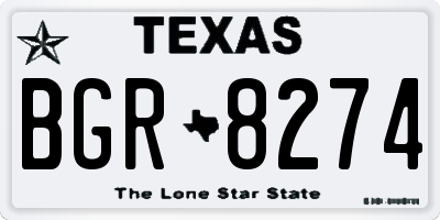 TX license plate BGR8274