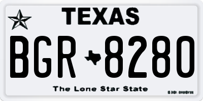 TX license plate BGR8280