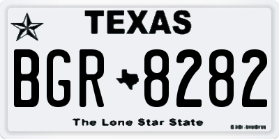 TX license plate BGR8282