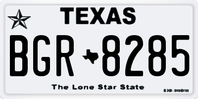 TX license plate BGR8285