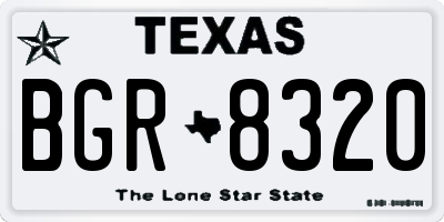 TX license plate BGR8320