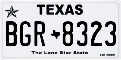 TX license plate BGR8323