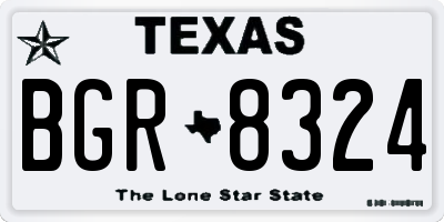 TX license plate BGR8324
