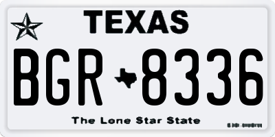 TX license plate BGR8336