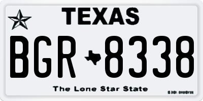 TX license plate BGR8338
