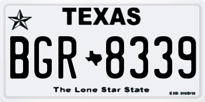 TX license plate BGR8339