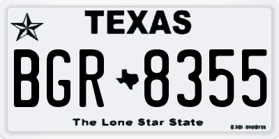 TX license plate BGR8355