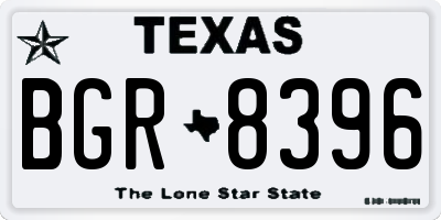 TX license plate BGR8396