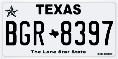 TX license plate BGR8397