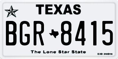 TX license plate BGR8415