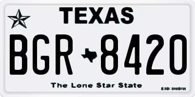 TX license plate BGR8420