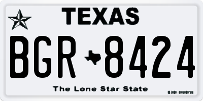 TX license plate BGR8424