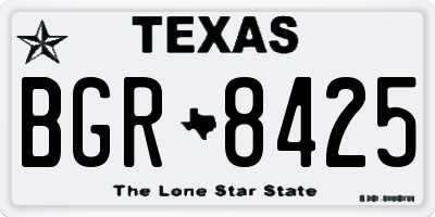 TX license plate BGR8425