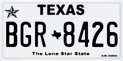 TX license plate BGR8426
