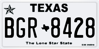 TX license plate BGR8428