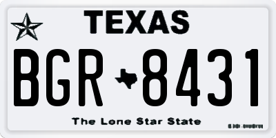 TX license plate BGR8431