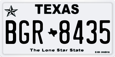 TX license plate BGR8435