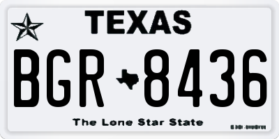 TX license plate BGR8436