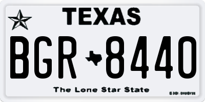 TX license plate BGR8440