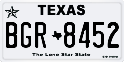 TX license plate BGR8452